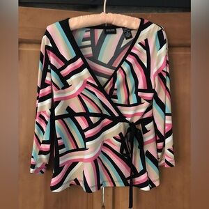 Vintage Y2K New York & Company Colorful Blouse Size S